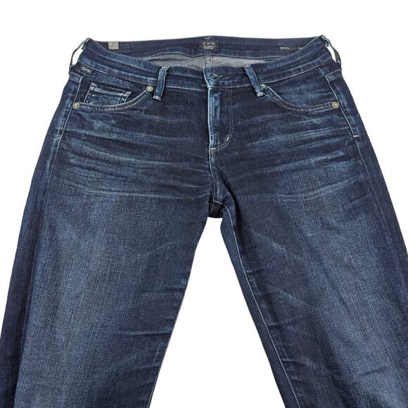 Citizens of Humanity Women’s Arielle Mid Rise Slim Dark Wash Blue Jeans - Sze 26 - Picture 4 of 16